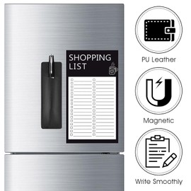 PQCLXUYA 3 Pack Full Magnet Notepads for Refrigerator with Pen Holder, 5.5" x 3"Magnet Memo Pad for Fridge, Locker, File Cabinet, to Do List, Grocery Shopping(150 Sheets)