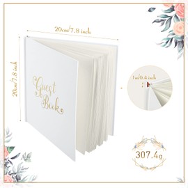 Naler White Guestbook, Guest Book Wedding Baby Shower Guest Book for Bride to Be Hen Party, Bachelorette Party Supplies for Wedding Blessing - 60 Page - Team Bride