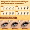 QUEWEL Lash Cluster 320 STK Wimpern Extensions Set, gemischte Länge
