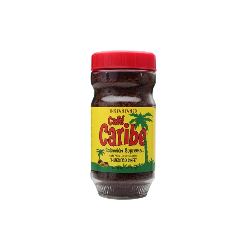 Cafe Caribe Latin Flavored Inspired Instant Espresso Coffee, Dark Roast,