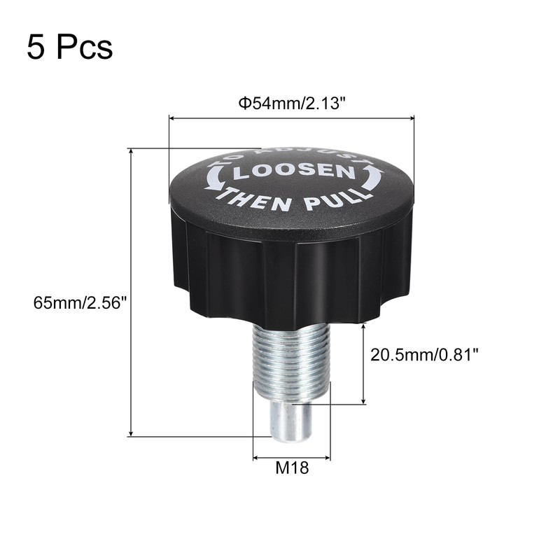 sourcing map Pull Pin Spring Knob Replacement Parts, M18 Adjustment