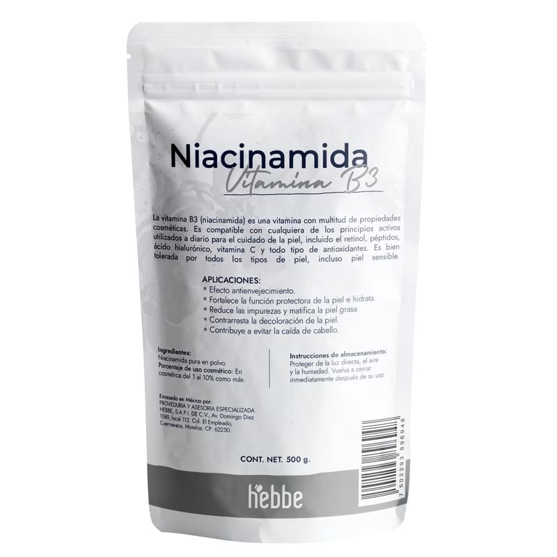 Hebbe - Niacinamida Pura para Rejuvenecimiento y Cuidado de la