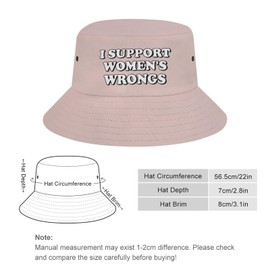 I Support Women's Wrongs Bucket Hat for Men Women Packable Fisherman Hat Sun Cap Outdoor Travel Beach Caps