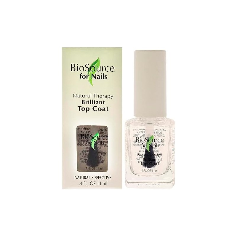 Biosource for nails natural therapy brilliant top coat, 0.4 oz