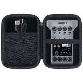 Lebakort Hard Carry Case Compatibie with Zoom PodTrak P4 Portable Multitrack Podcast Recorder