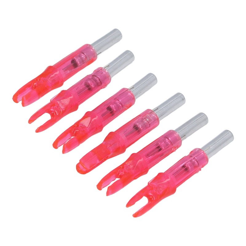 6Pcs Lighted Arrow Nocks High Visibility High Light Transmittance Waterproof