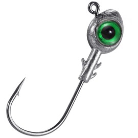 Dr.Fish 10 Pack Fishing Eyes Jigs 3D Eyes Trout Heads Bass Hook Saltwater Swimbait Jig Heads Freshwater Walleye Striper Walleye Striper 1/2oz