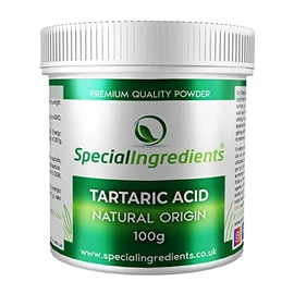 Special Ingredients Tartaric Acid Powder 100g Premium Quality - Vegan, Non-GMO, Gluten Free - Recyclable Container