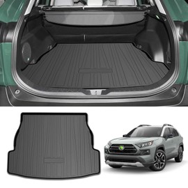 Powerty Compatible with Cargo Liner Toyota RAV4 2023 2022 2021 2020 2019 Trunk Mat Rear Trunk Tray All Weather 3D Custom Fit Waterproof Protector Upgrade Material
