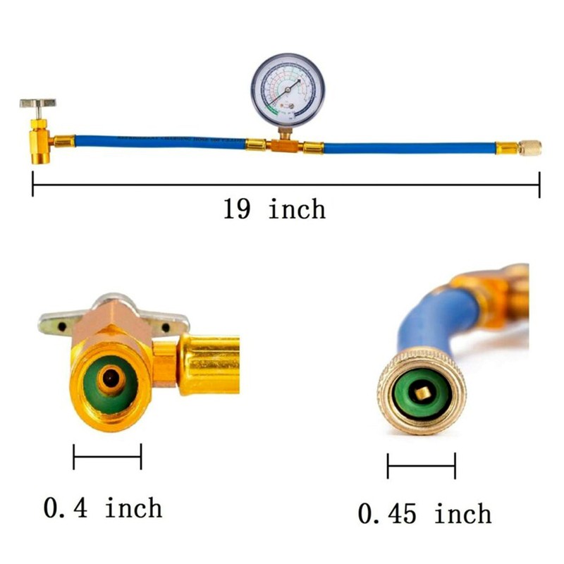 Piercing Tap Valve Kit R134a Charging Hose Can Tap with