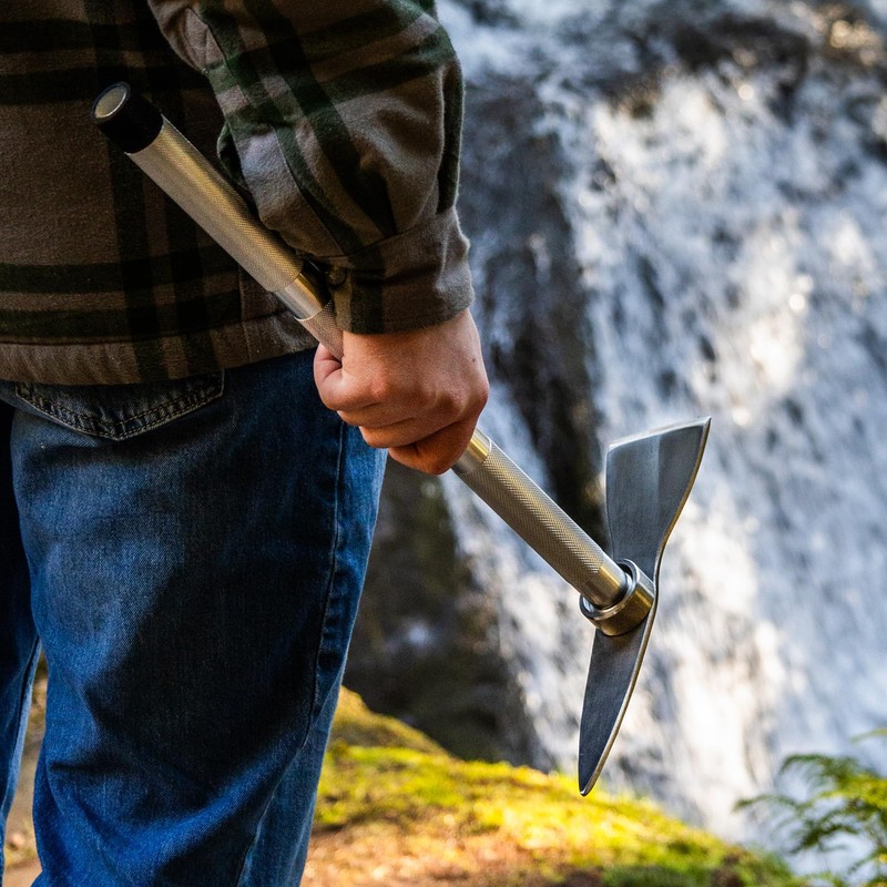 ASR Outdoor Collapsible Gold Mining Compact Prospectors Pick Axe with