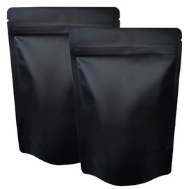 ZSCMY 50 Pack Smell Proof Mylar Bags 5x7 Inch Resealable Food Storage Bags for Packaging Stand-up Pouch Aluminum Foil Bags for Candy Snack(Matte Black)