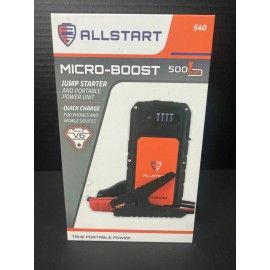 Allstart Micro-Boost 500AMP Jump Starter Portable Power Unit Quick Charge Device