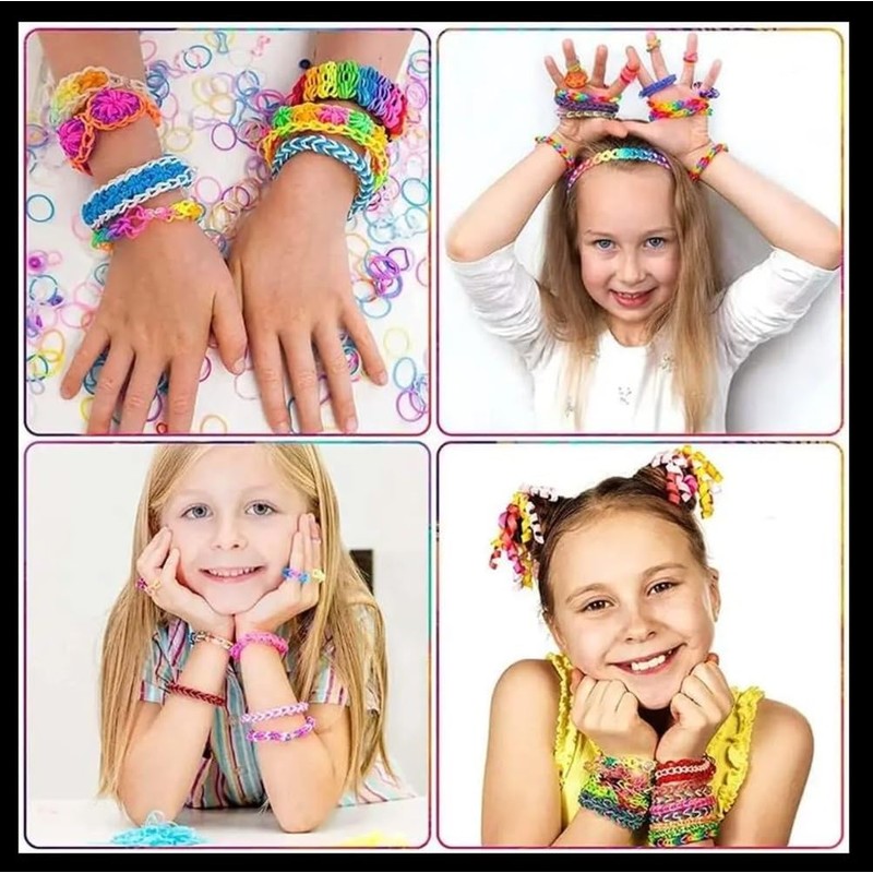 300 Purple Loom Bands Refill Pack with Hook Tool and