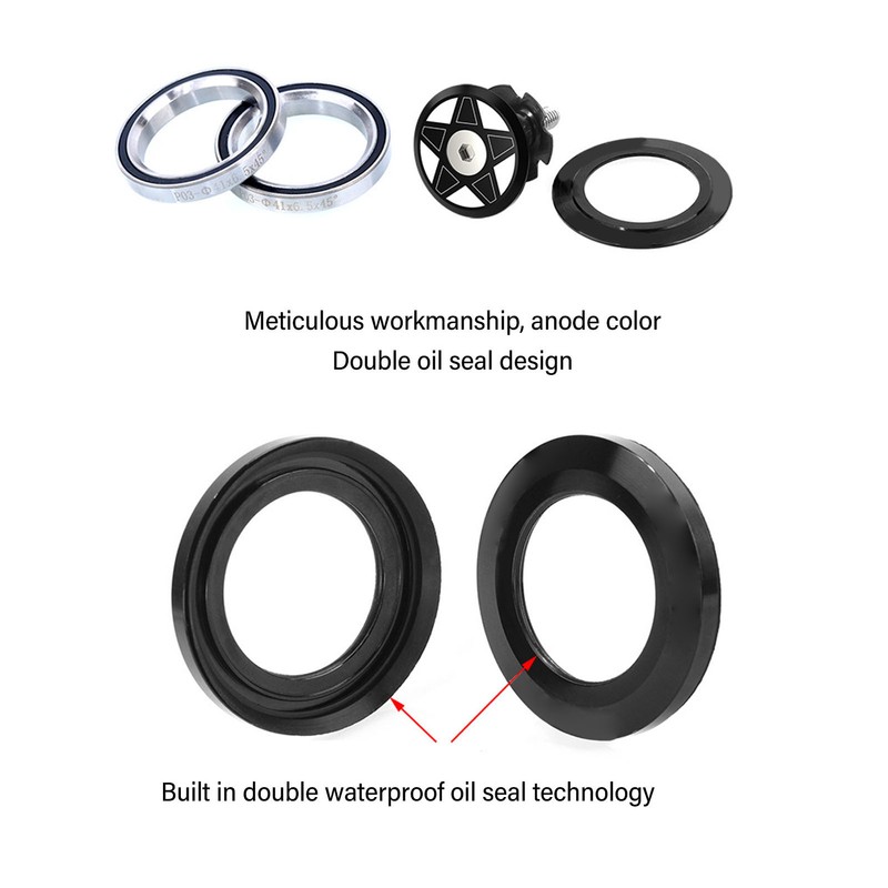 Bikes Headset Aluminum Alloy Double Bearings Colorfast Bicycle Front Fork