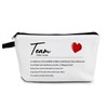 YULUENZE Inspirational Presents Team Definition Makeup Bag Positive Quote Toiletry Pouch with Zipper Birthday Present for Women Coworkers Teammates Emplyees Friends