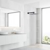 Rain Shower Head Black with Extension Arm 16 Inch Square