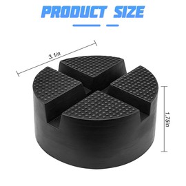 TSUGAMI Car Floor Jack Pad, Rubber Disk X Slotted Vehicle Pinch Weld Side Pad Adapter, Heavy Duty Auto Frame Rail Pinch Welds Protector Accessories, Universal for SUV Sedan Truck