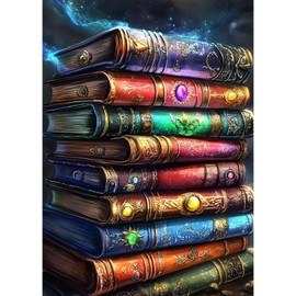 TOSTOG Diamond Painting Kits for Adults,Magic Book 5D DIY Diamond Art Kit Full Drill Diamond Crystal Rhinestone Arts and Crafts Picture for Home Wall Decor 30x40cm