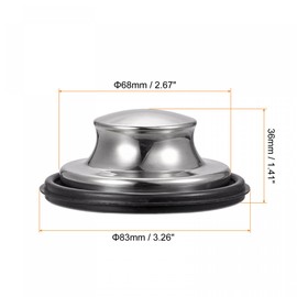 sourcing map Kitchen Sink Stopper for Garbage Disposals Drain Stopper Replacement 3.38 Inch