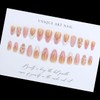 LPOODDNU 3D Pink Press on Nails Almond - Medium French