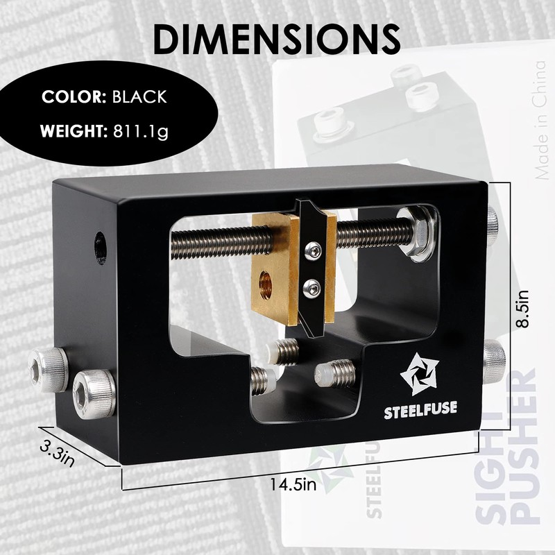 STEELFUSE Universal Handgun Sight Pusher Tool for Glock, Heavy-Duty Construction