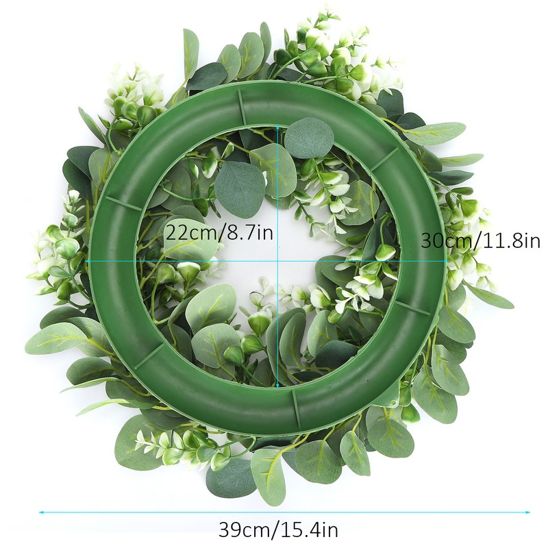 Home Hanging Artificial Plants Wreath Green Leaf Wreath Decoration for