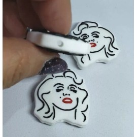 Silicone rubber Focal Beads DIY Beadable Pens Keychains Marilyn Monroe Set Of 3