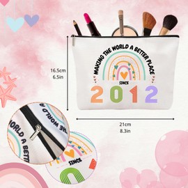 LynixTrade 13th Birthday Gifts for Girls with Make Up Cosmetic Bag Bracelet Keyrings Badge, 13 Year Old Gifts for Girls, Rainbow Make Up Cosmetic Bag Cute Stuff