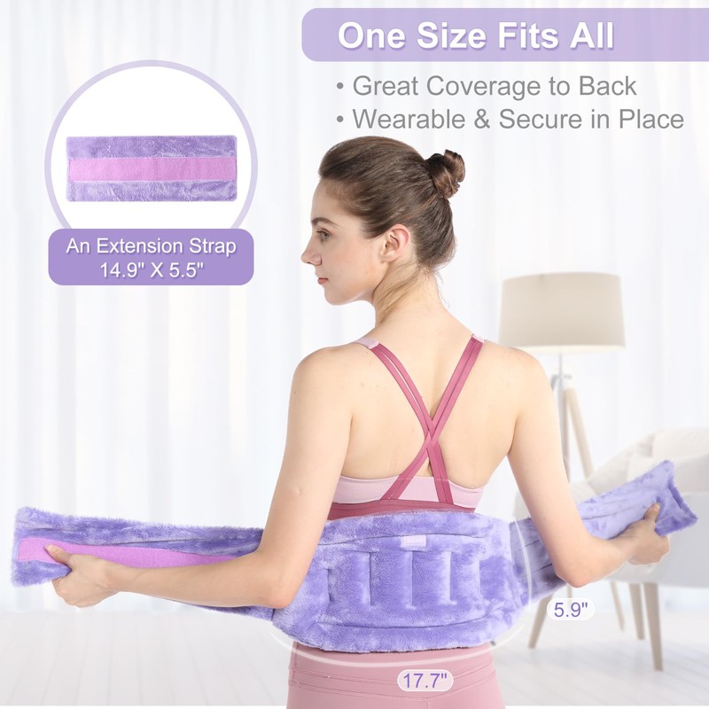 SuzziPad Microwave Heating Pad for Back & Lumbar Discomfort, Purple