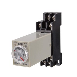 uxcell H3Y-2 24VDC DPDT 60 Seconds 8P Terminals Delay Timer Time Relay w Base