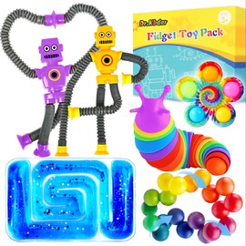 Dr.Kbder Sensory Toys for Autistic Children Set, Autism Fidget Toys Pack Calm Down Travel Essential Toys for Kid Toddler Age 1 2 3 4 5 Years, ADHD Stress Anxiety Christmas Stuffer for Kids Boys Girls