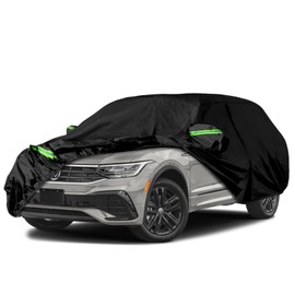 Waterproof Car Covers Replace for 2007-2023 VW Tiguan SWB, 6 Layers All Weather Custom-fit Car Cover with Zipper Door & Windproof Bands for Snow Rain Dust Hail Protection (Tiguan SWB)