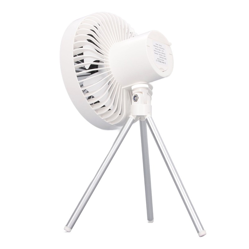Tripod Desk Fan with Light USB Rechargeable Battery Operated 3