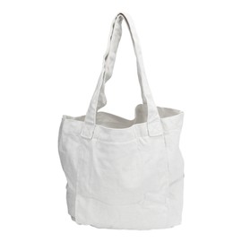 Yoga Mat Carrier Tote Portable Storage Canvas Carryall Shoulder Bag 2 Layer with Zipper White