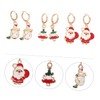 ABOOFAN 9pairs Xmas Ear Dangler Earrings Xmas Tree Snowman Santa