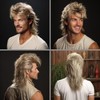 Leuik Adult Funny Wigs for Men|Pop Rock Wig|Joe Dirt Wig