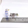 Sansukjai 2 Penguins Miniature Figurines Animals Hand Blown Glass Art