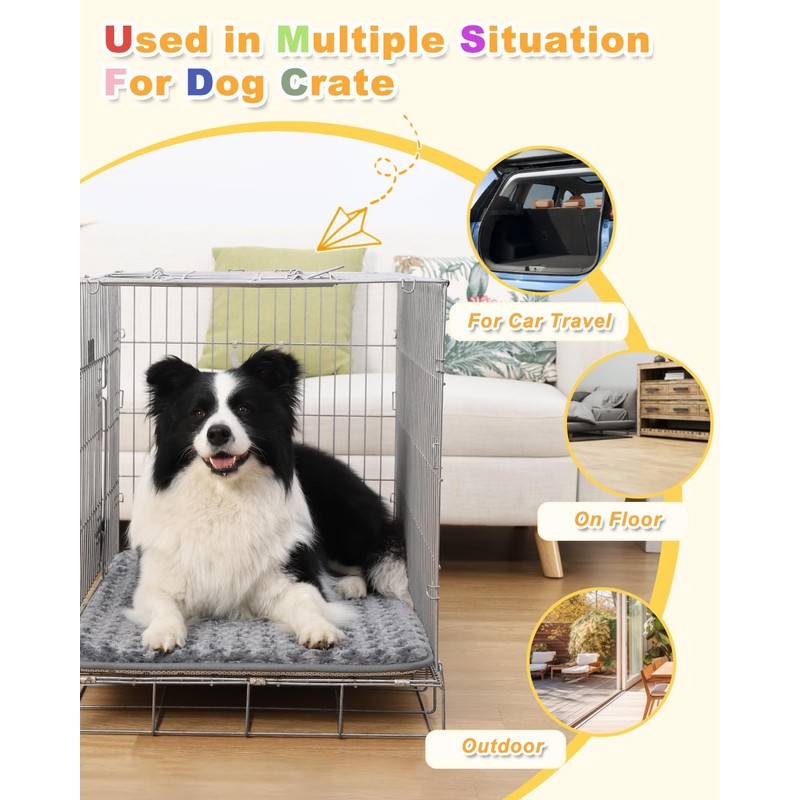 XL Dog Bed for Crate High Resilience Foam Crate Pad