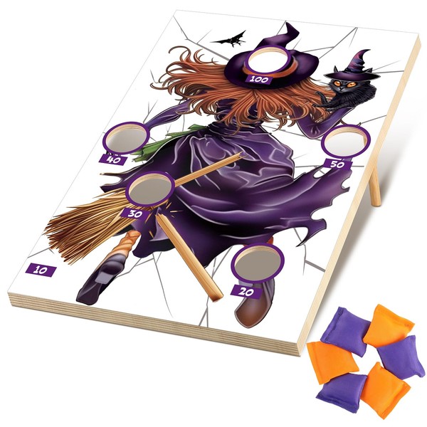 Hiboom Large Halloween Bean Bag Toss Game (Includes 6 Bags,