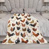 Chickens Blanket Super Soft Cozy Rooster Throw Blanket, Lightweight Fuzzy
