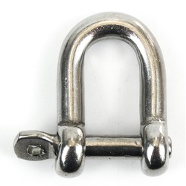DAUMLINK® 2 x A4 Aisi 316 Shackles with Key Bolts (2 Pieces) Chain or Tamping Link to Eyelets (5 mm)