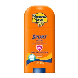 Banana Boat Sport Ultra - Protector solar en barra SPF 50, 1.5 onzas | Protector solar de tamaño de viaje, mini protector solar SPF, libre de oxibenzona, 1.5 onzas