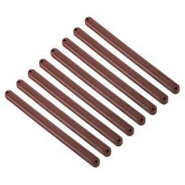 sourcing map Drawer Slides, 8Pcs 235mm - Plastic Drawer Rails, Side Mounted Grooved Guide Rails for Cabinet Drawers Bedside Tables Wardrobe Dressers (Brown)