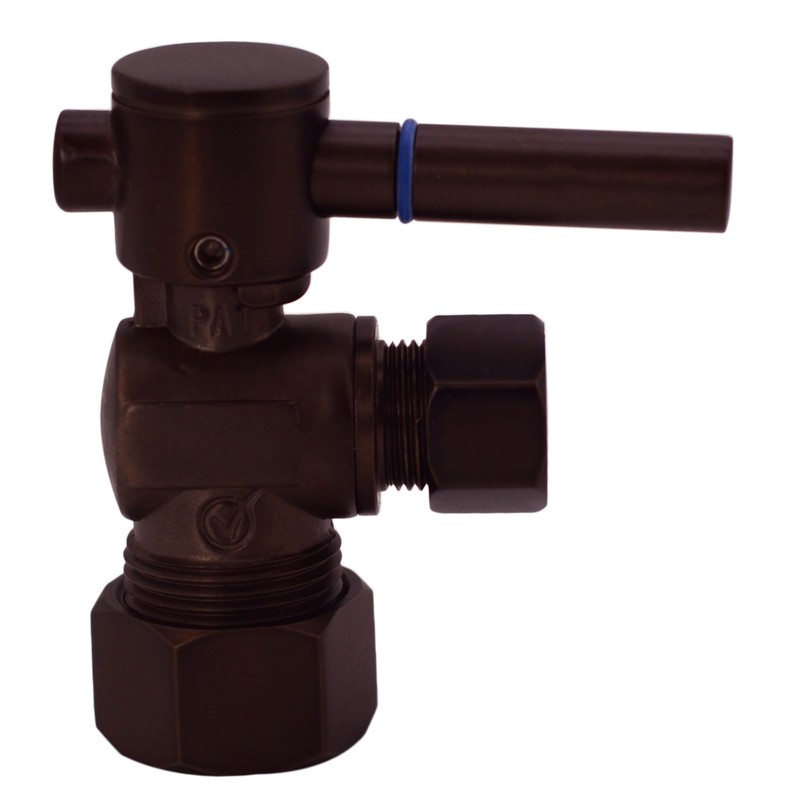 Westbrass 1/4-Turn Lever Handle Angle Stop, 5/8" OD x 3/8"