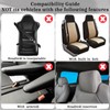 Tallew 17 Pcs Purple Fluffy Car Seat Cover Full Set