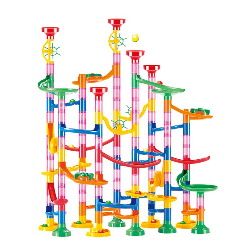 Marble Run Building Blocks Three Dimensional DIY Race Track Marble