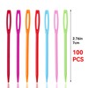 100 Pcs Large Eye Plastic Needles, 2.7inch/7cm Learning Needles, Yarn