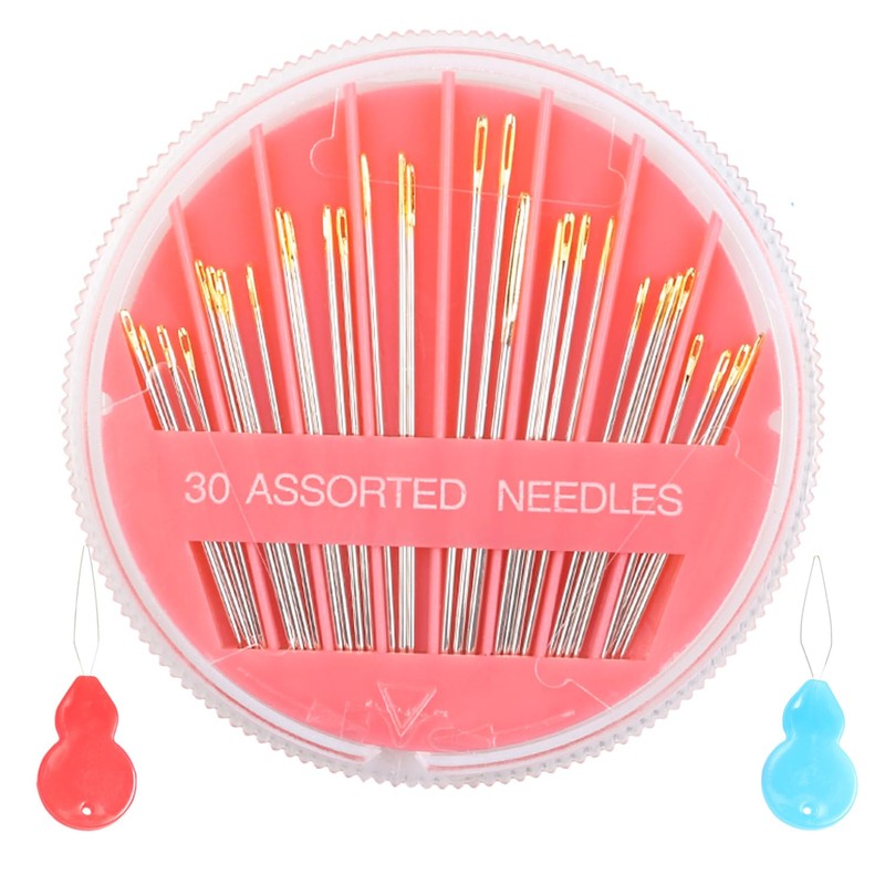 Eketirry Premium Hand Sewing Needles，2 Pack 30-Count Assorted Needles for