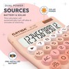 CATIGA Mechanical Switch Calculator with Solar and Battery Dual Power,
